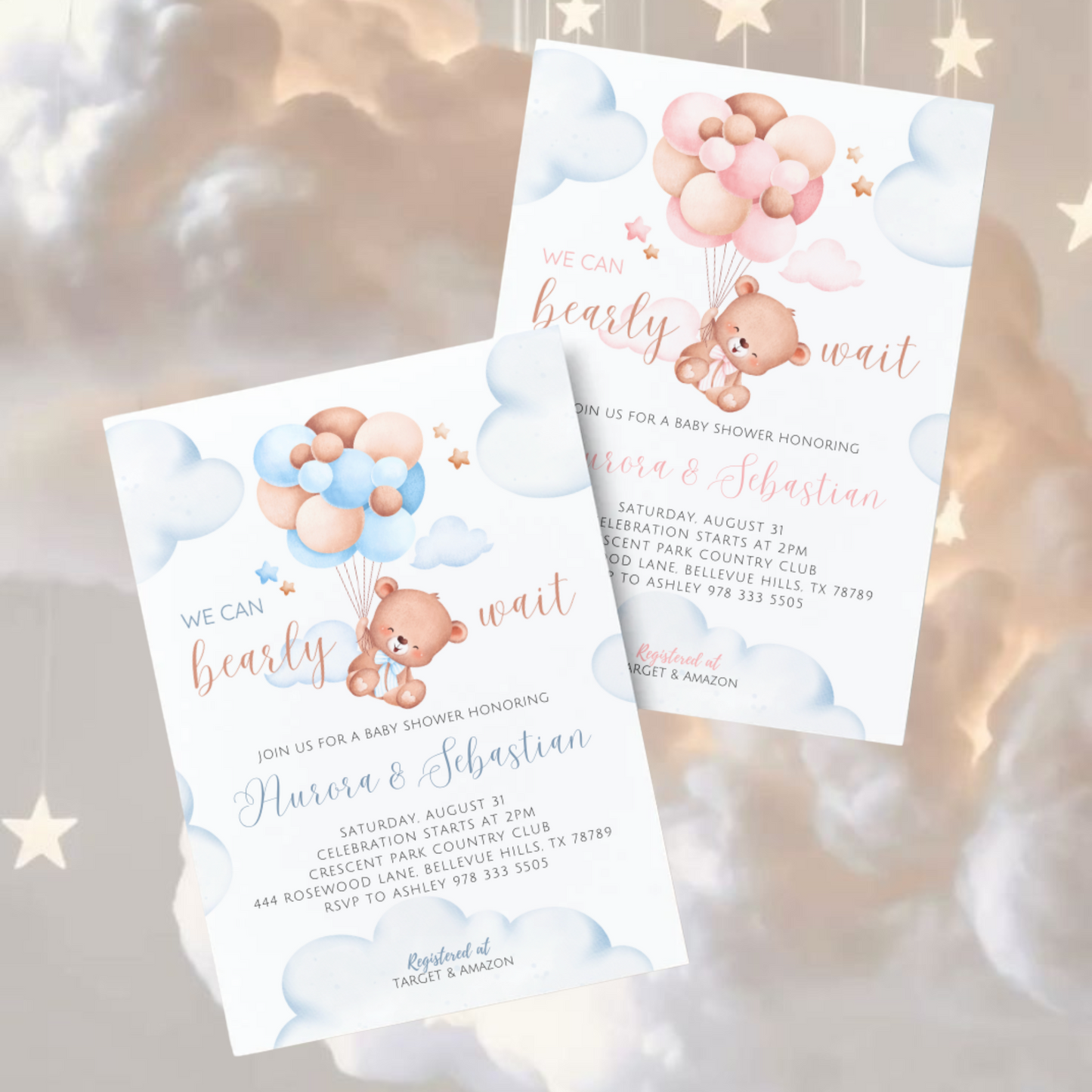 We Can Bearly Wait Baby | Baby Shower Invitation