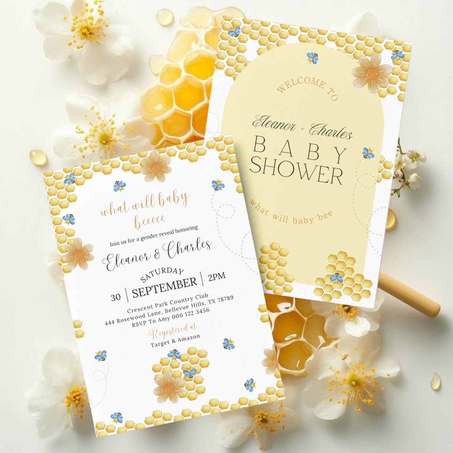 Sweet as Honey, Baby's on the way | Bumble Bee Baby Shower | What will baby bee | Gender Reveal