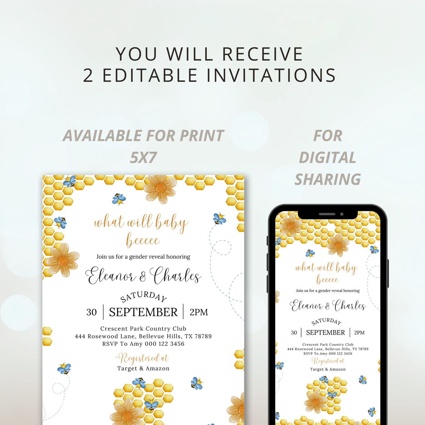 Sweet as Honey, Baby's on the way | Bumble Bee Baby Shower | What will baby bee | Gender Reveal