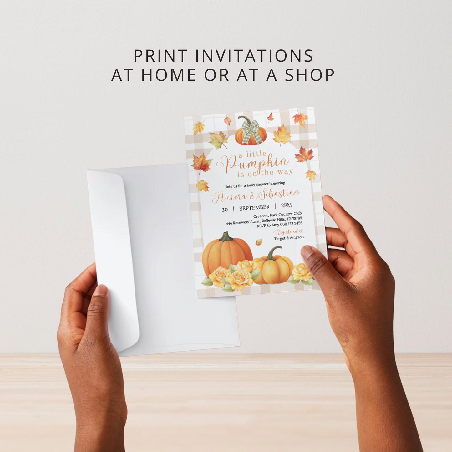 A Little Pumpkin is on the way | Fall Autumn Baby Shower | Bumpkin Baby Shower Invitation