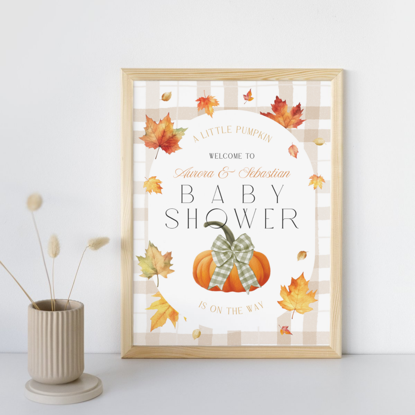 A Little Pumpkin is on the way | Fall Autumn Baby Shower | Bumpkin Baby Shower Invitation