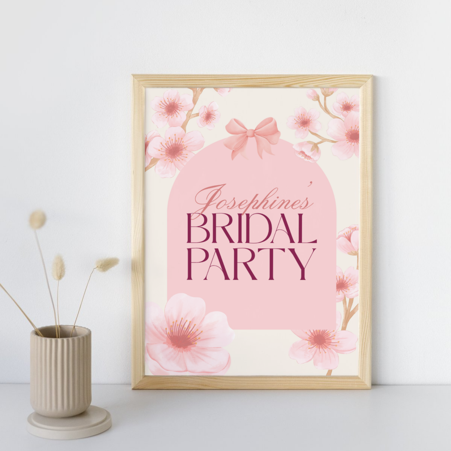 Cherry Blossom Invitation | Bridal Party | Birthday | Itinerary Included | Customizable Template