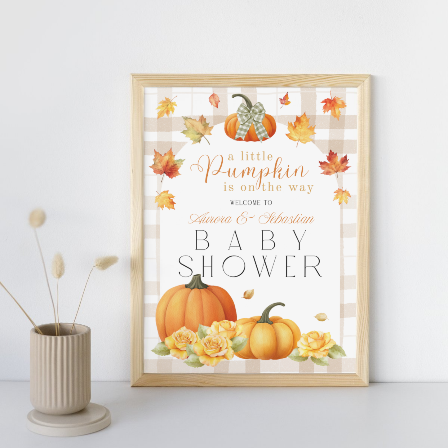 A Little Pumpkin is on the way | Fall Autumn Baby Shower | Bumpkin Baby Shower Invitation