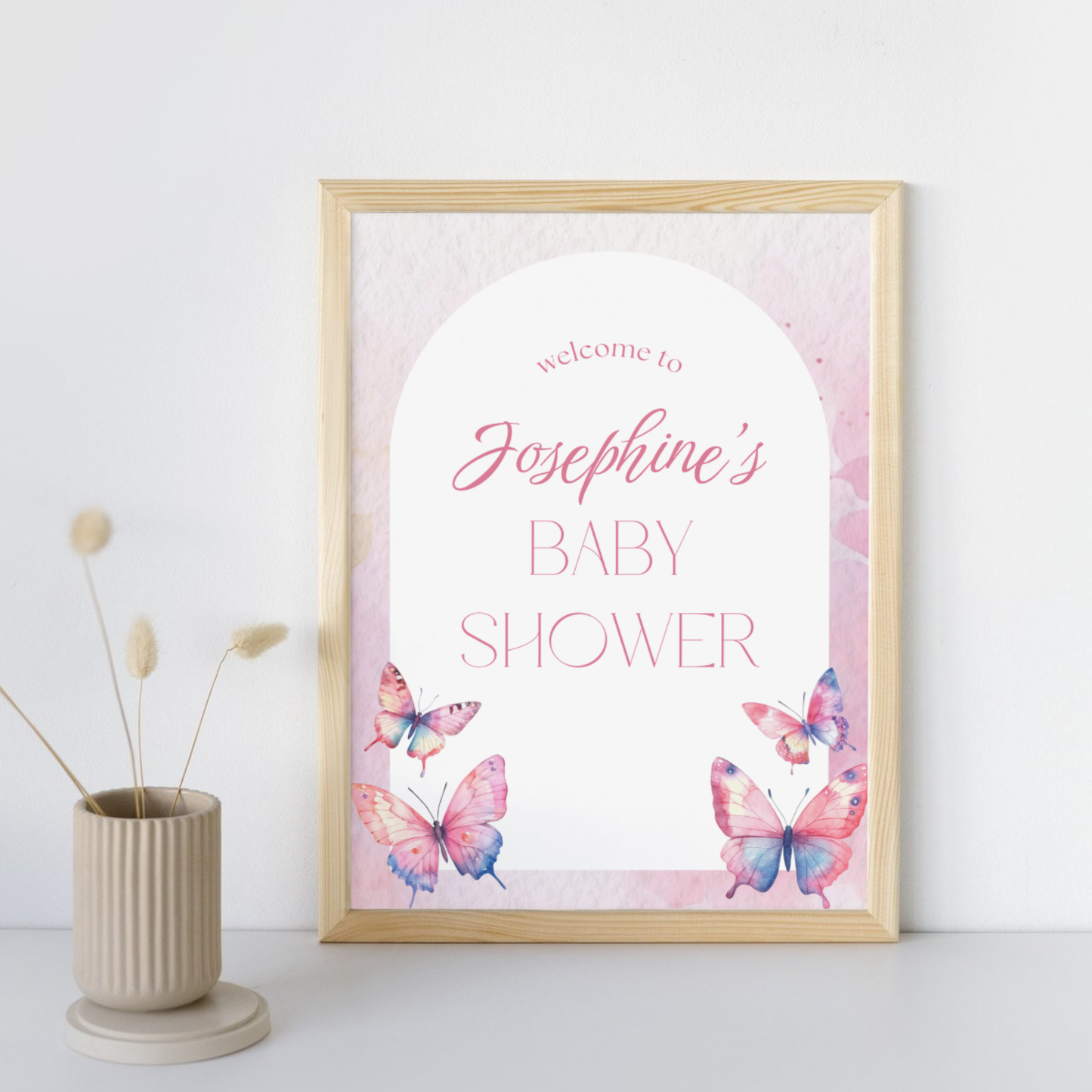 Fluttering into Motherhood | Mama to be | Butterfly Theme | Baby Shower Invitation