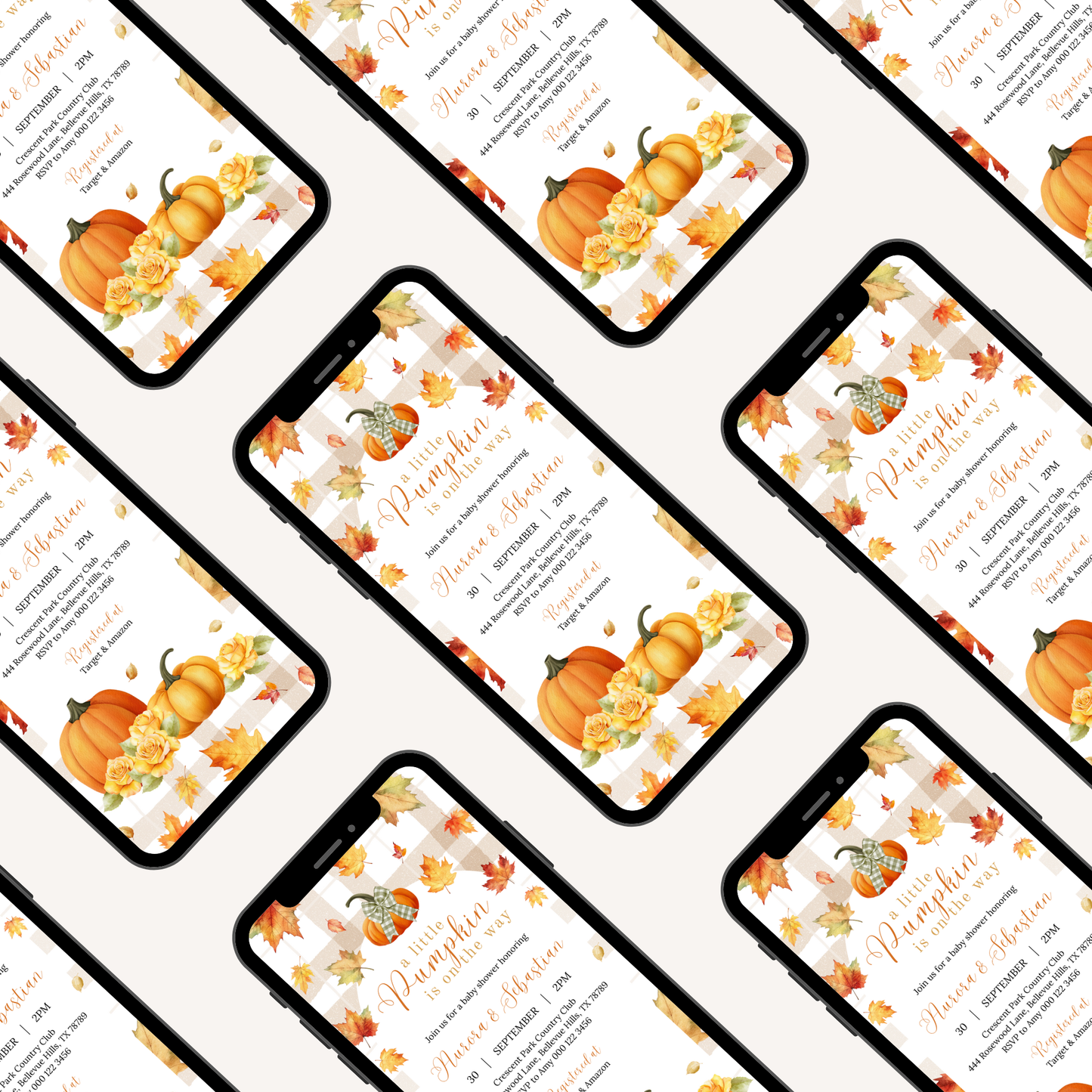 A Little Pumpkin is on the way | Fall Autumn Baby Shower | Bumpkin Baby Shower Invitation