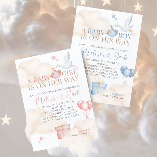 A baby is on the way | Digital Invitation
